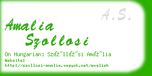 amalia szollosi business card